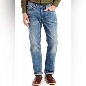 Levi’s 514 Straight Leg Jeans 34x34 Medium Wash Faded Distressed Men’s Denim
